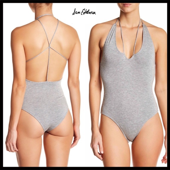 Sam Edelman Tops - SAM EDELMAN V-NECK STRAPPY KNIT BODYSUIT